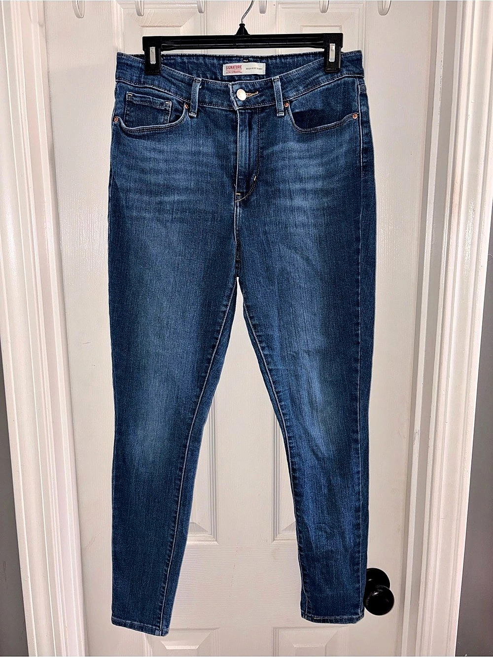 Levi's Signature Levi Strauss High-Rise Skinny Blue Skinny Jeans Waist 10